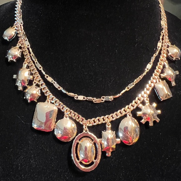 House of Harlow 1960 NWT Stunning Multi-Jeweled Gold-tone Statement Necklace - Picture 6 of 10